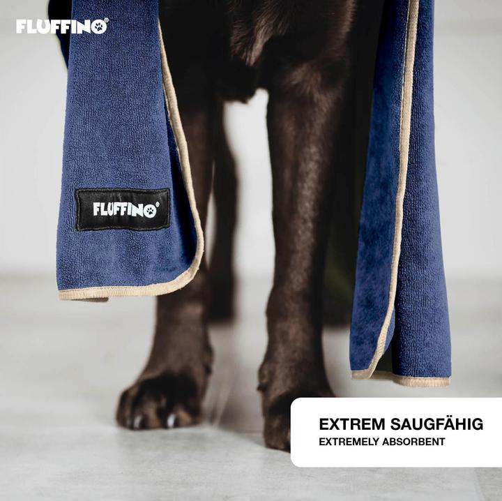 Image du produit Fluffino Set de serviettes pour chiens, Beige / Bleu, L (Chien)