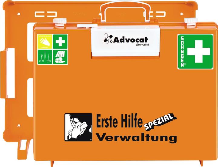 Söhngen Erste Hilfe Koffer Advocat Verwaltung B400xH300xT150ca.mm orange (Erste Hilfe Set Zubehör)