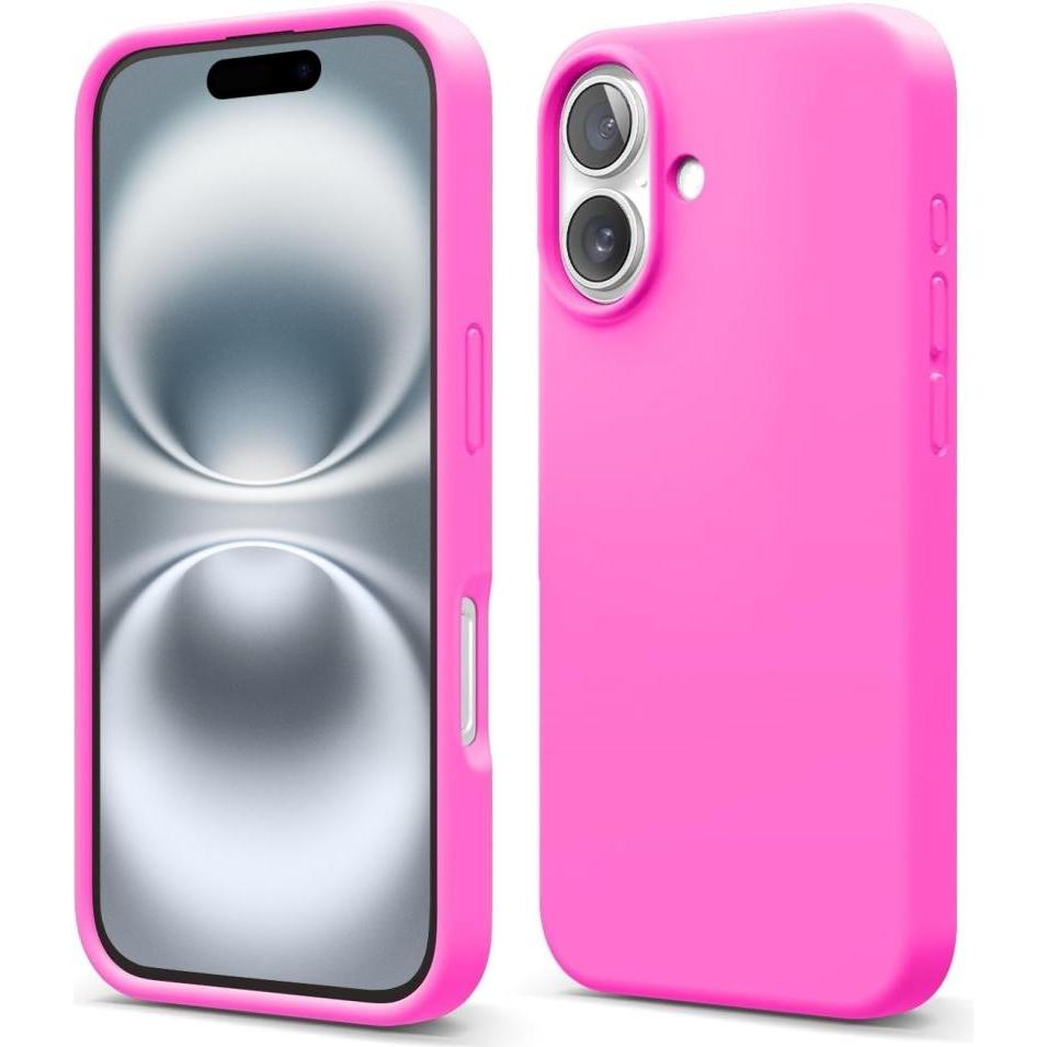 Screenguard Apple iPhone 16 Plus Liquid Silicone Case Hülle (Apple iPhone 16 Plus), Smartphone Hülle, Pink