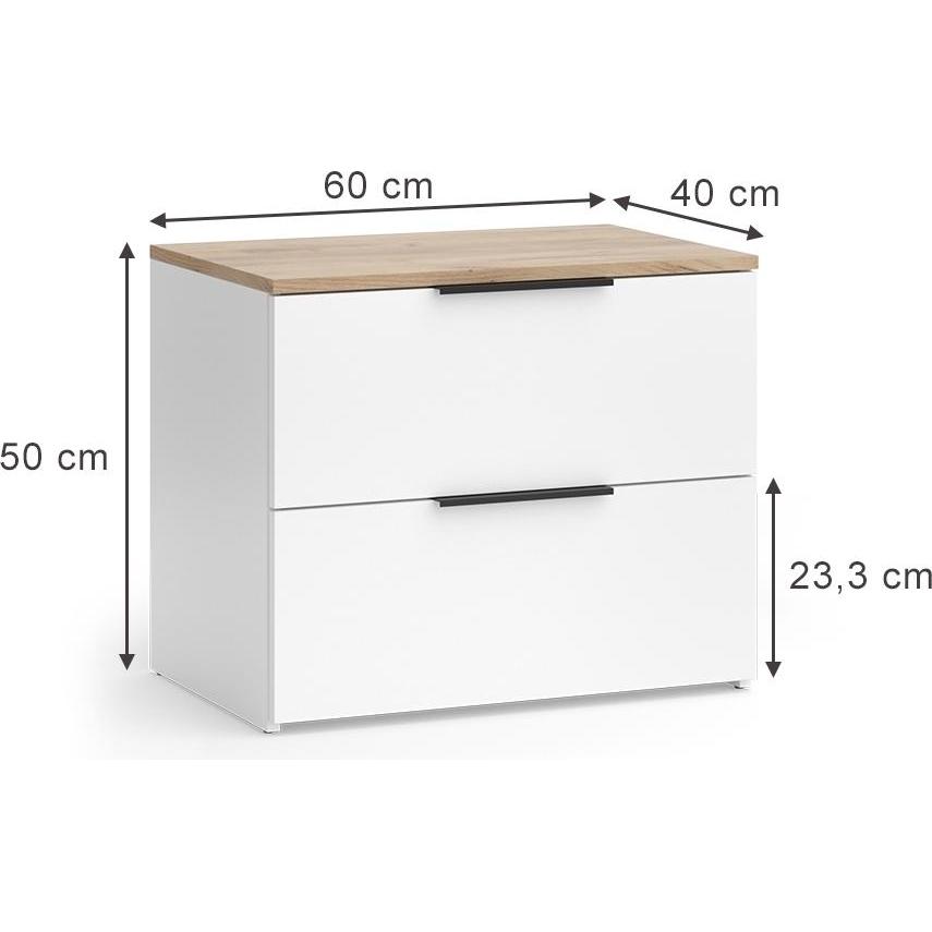 Thumbnail - Vicco, Kommode + Sideboard, Wido (60 x 50 x 40 cm)