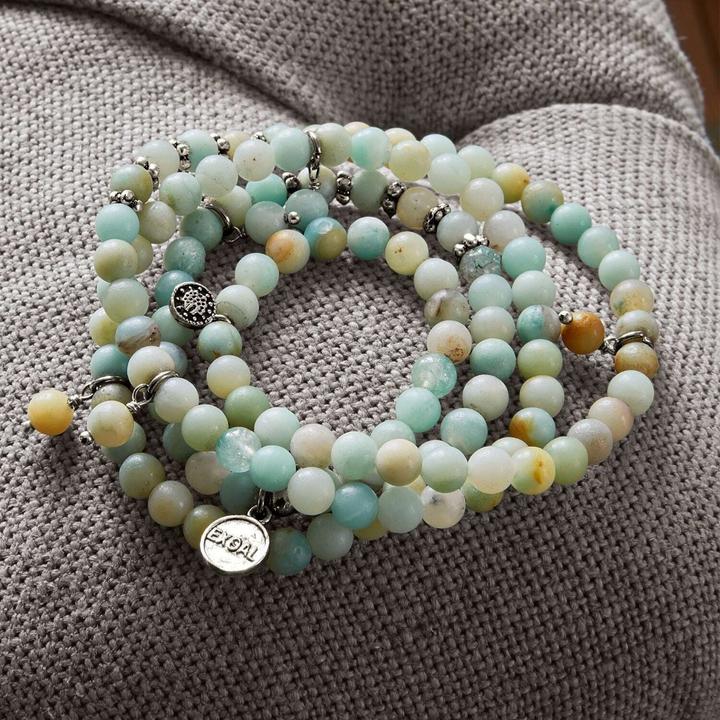 Produktbild Loberon Armkette Zeyna mint/silber (Messing, Amazonit-Stein)