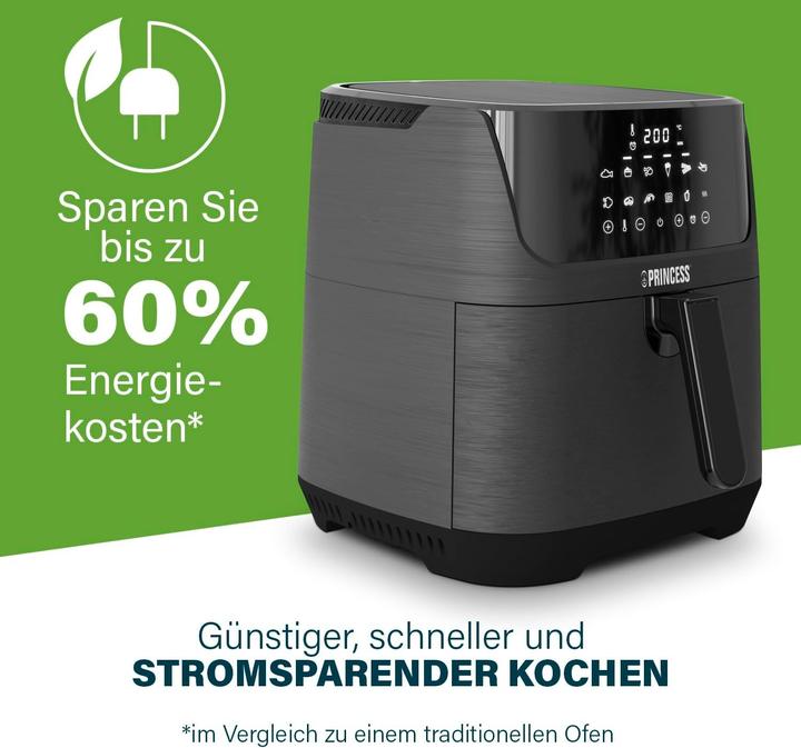 Actual product image Princess Digital Hot Air Fryer 6.5 L with Partition Wall