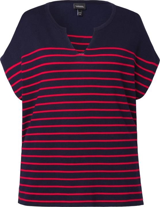 Immagine prodotto Ulla Popken Pullover dal taglio oversize a righe con taglio a mantella e scollo a girocollo (46, 48)