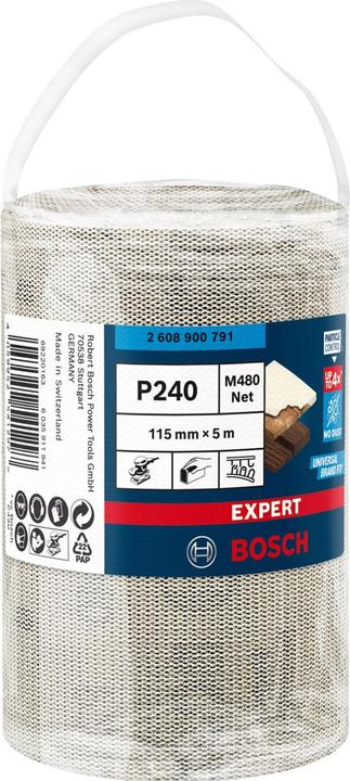Immagine prodotto Bosch Professional Zubehör Expert M480 Rotolo di rete abrasiva, 115 mm, 5 m, G 240 (240)
