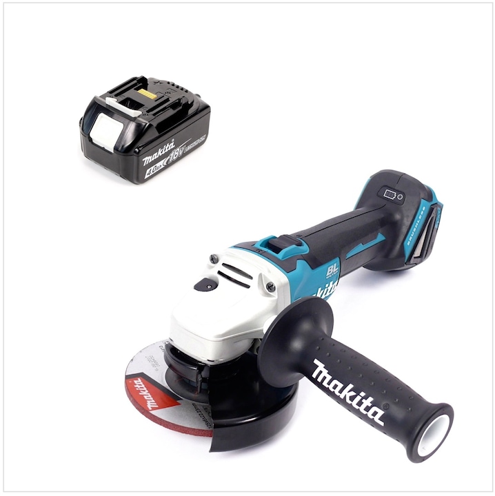 Actual product image Makita DGA 504 M1 18 V Cordless Angle Grinder 125 mm Brushless + 1 x Battery BL 1840 4,0 Ah - withou (125 mm)