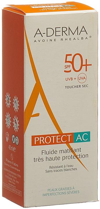 Actual product image A-Derma PROTECT-AC mattifying fluid SPF50+ (Sun cream face, SPF 50+, 40 ml, 67 g)