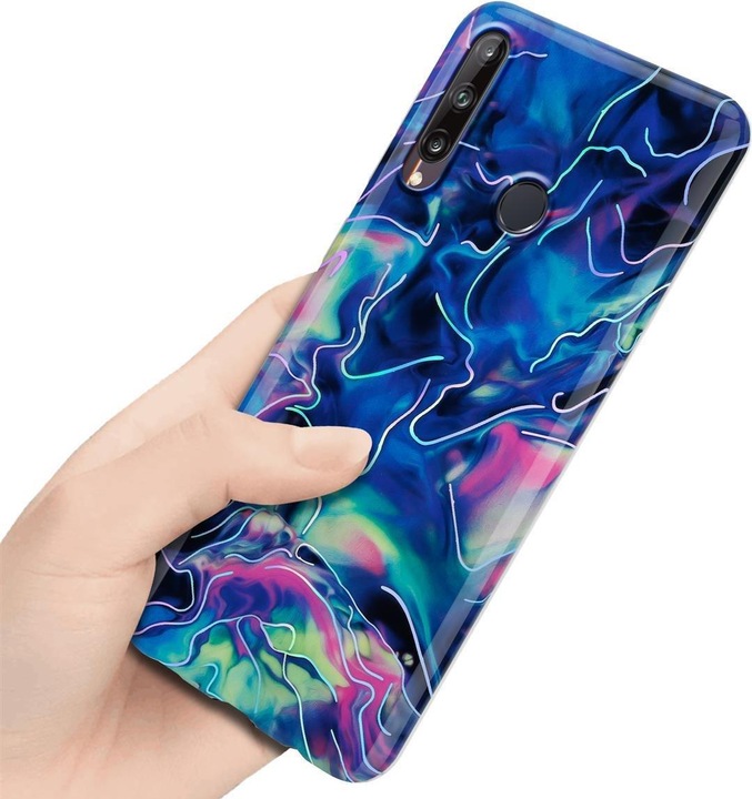 Produktbild Cadorabo IMD TPU Bunter Marmor Cover (Huawei P40 Lite E)