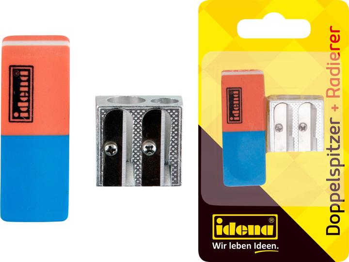 Actual product image Idena Lead/ink eraser and double sharpener