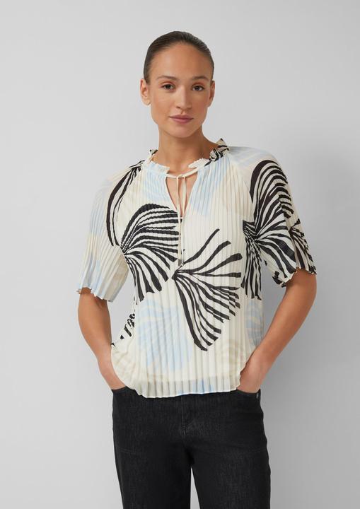 Immagine prodotto s.Oliver Bluse Festliche Chiffon-Bluse mit Plissee und Rüschen (48)
