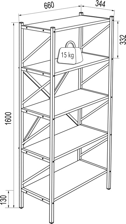 Produktbild VCM Insasi (66 x 34 x 160 cm)