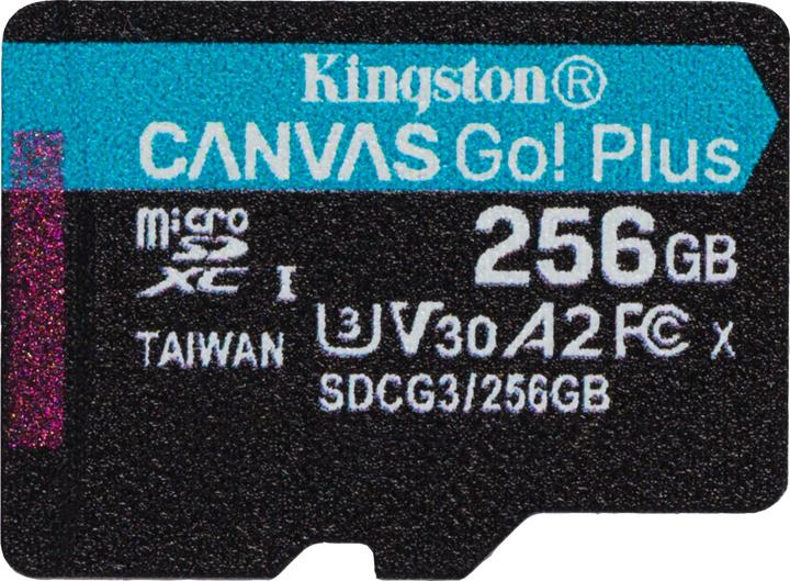 Productafbeelding Kingston Canvas Go! Plus microSD (256 GB, microSDXC, U3, UHS-I)