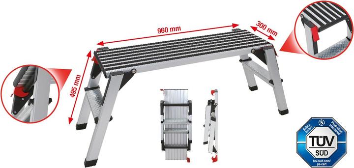 Actual product image KS Tools Working platform (Platform ladder, 127 cm)