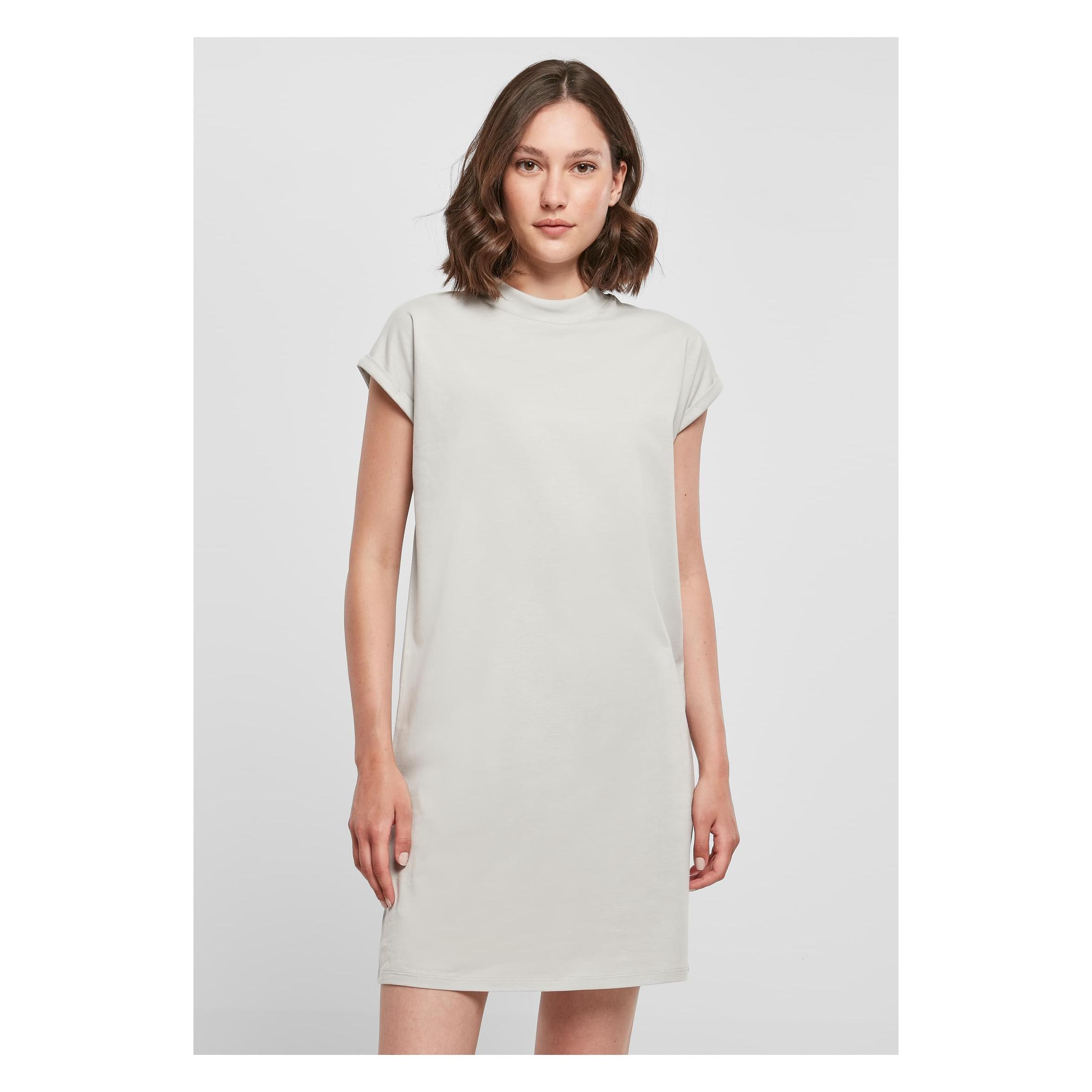 Build Your Brand, Damen, Kleider, Ladies' Turtle Extended Shoulder Dress, Schwarz, Grau, (5XL)