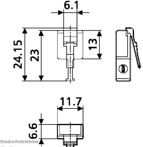 Produktbild Metz Connect RJ45 Staubschutzstecker, zum staubgeschützten Verschliessen von nicht belegten RJ45-Buchsen 1 Stück