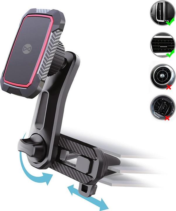 Actual product image Forever car holder for air vent MH-250 Multipoint magnetic black