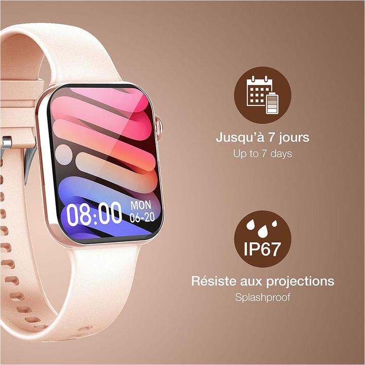 Produktbild Bigben SMARTWATCHSQUAREGDPK Smartwatch