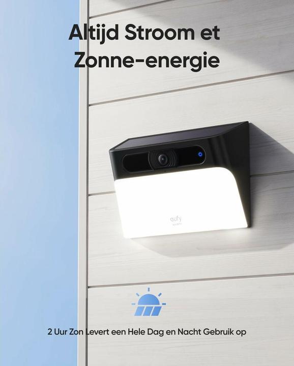 Actual product image eufy Solar Wall Light Cam S120 (2304 x 1296 Pixels)