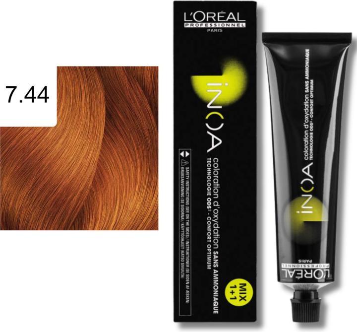 Immagine prodotto L'Oréal Paris L'Oreal Inoa Coloration D'Oxydation Senza Ammoniaca (7,44 Biondo medio Rame profondo)