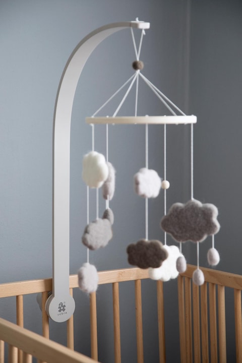 Produktbild Sebra Mobile-Halter aus Holz, grau
