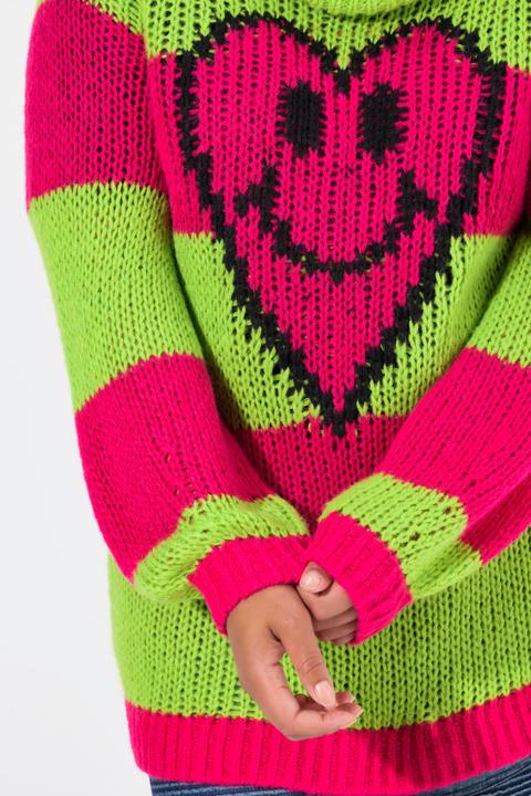 Produktbild Angel of Style Pullover, Straight Fit, Blockstreifen, Herz-Smiley (50, 52)