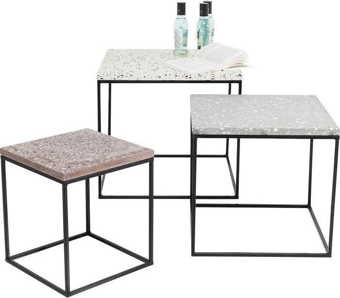 Produktbild Kare Design Beistelltisch Terrazzo Square (3/Set) (48 x 48 x 43 cm)