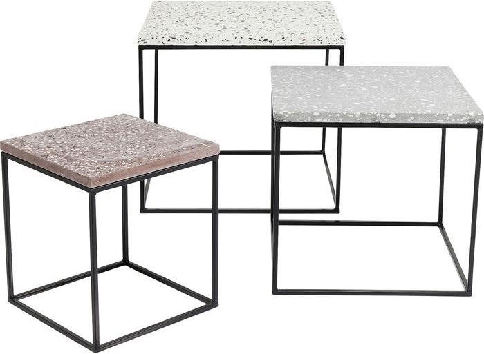 Produktbild Kare Design Beistelltisch Terrazzo Square (3/Set) (48 x 48 x 43 cm)