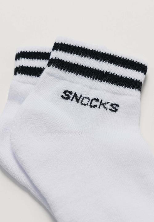 Actual product image Snocks Retro sneaker socks with stripes (pack of 4, 47 - 50)