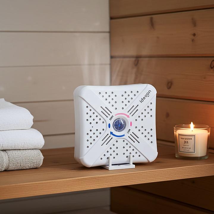 Ideoon 2er-Set Mini Luftentfeuchter 250ml mit Silica Gel Kügelchen, 25W