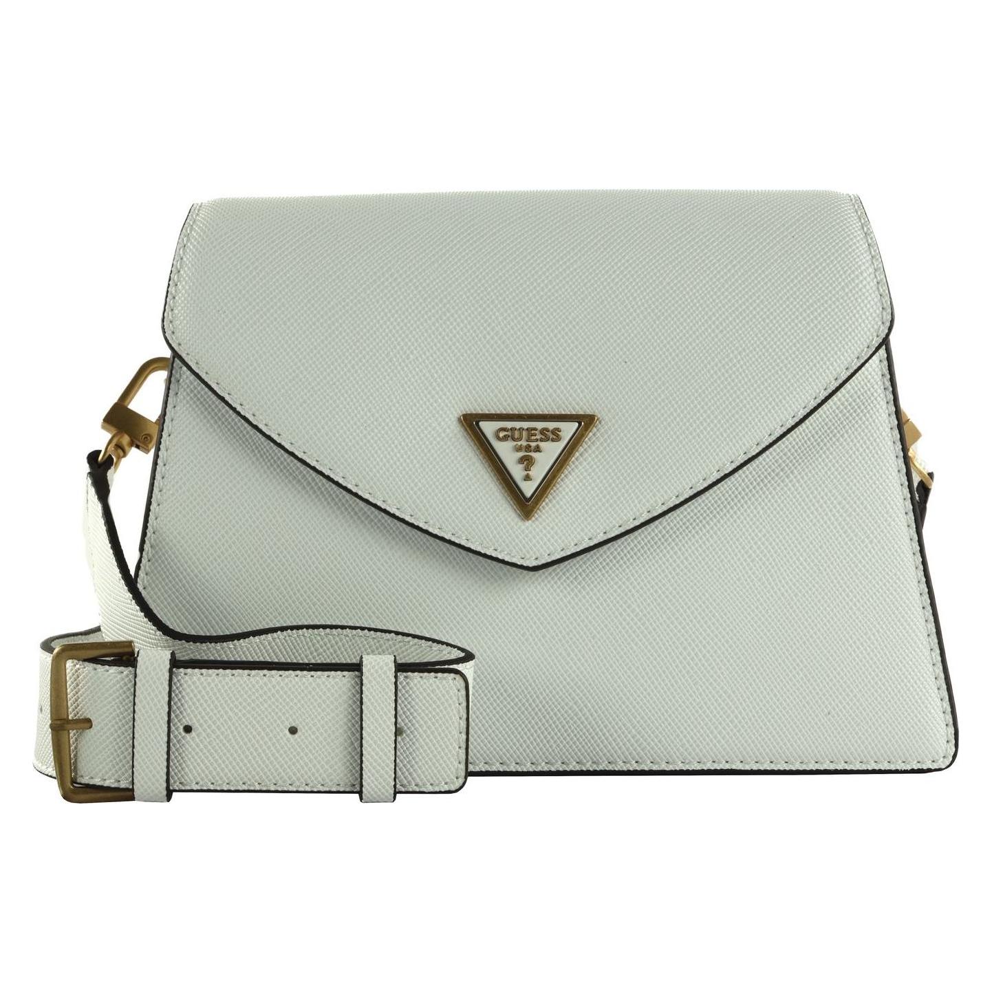 Guess, Damen, Handtasche, Lossie Crossbody Flap, Weiss