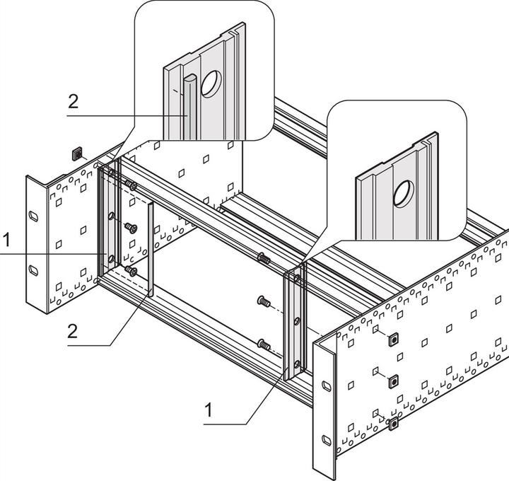 Actual product image Schroff EMC shielding between front panel and side panel (recessed installation) for