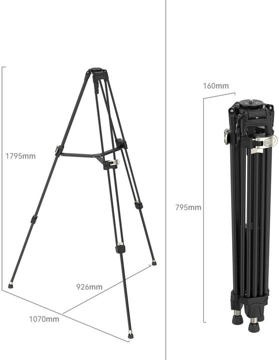 Produktbild SmallRig FreeBlazer Heavy-Duty Aluminum Alloy Tripod AD-80 4164 (Metall, Kunststoff)