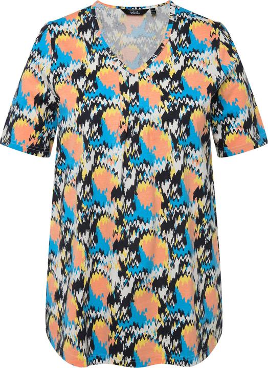 Image du produit Ulla Popken T-shirt à jolis plis creux, ligne A, col V et manches courtes (46, 48)