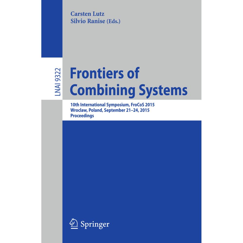 Frontiers of Combining Systems, Fachbücher