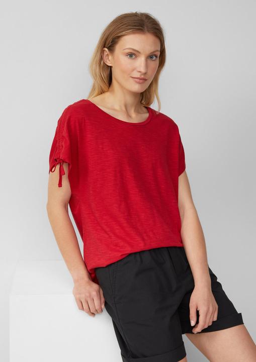 Image du produit S.Oliver T-Shirt T-Shirt mit Flammgarnstruktur und Raffung (44)