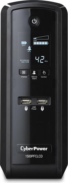 Actual product image Cyberpower CP1500EPFCLCD (1500 VA, 900 W, Line-interactive UPS)