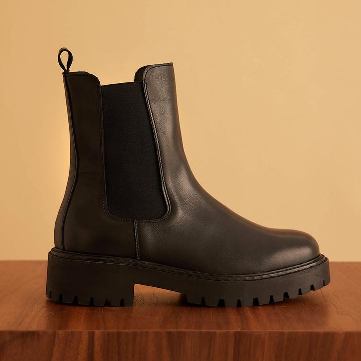 Image du produit La Redoute Collections Bottes chelsea en cuir Signature (37)