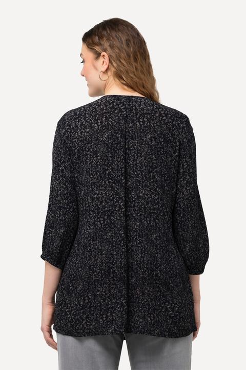 Produktbild Ulla Popken Smokbluse, Punkte, A-Linie, Rundhals, 3/4-Arm (50, 52)