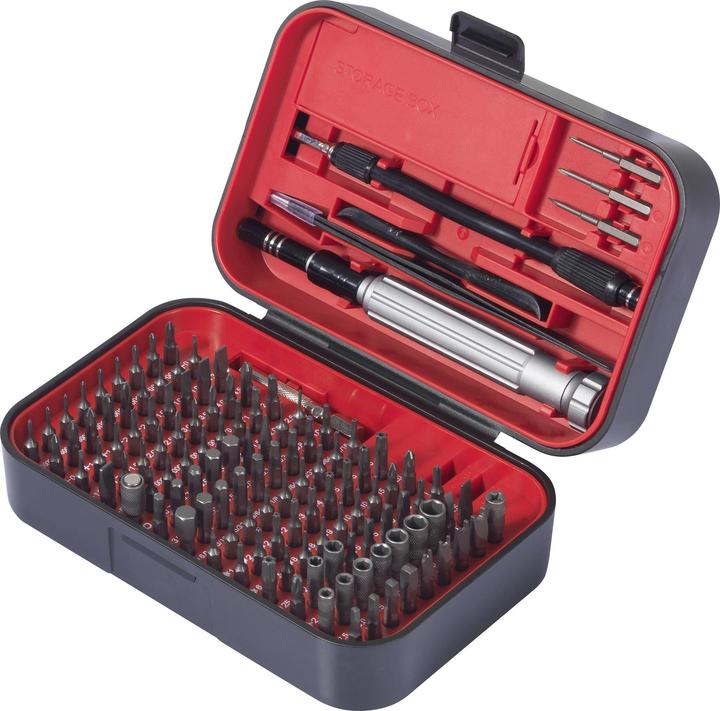 Toolcraft TO-9407052 Bit set 150 pieces Phillips, Phillips Pozi (Allen screw, Tri-wing)
