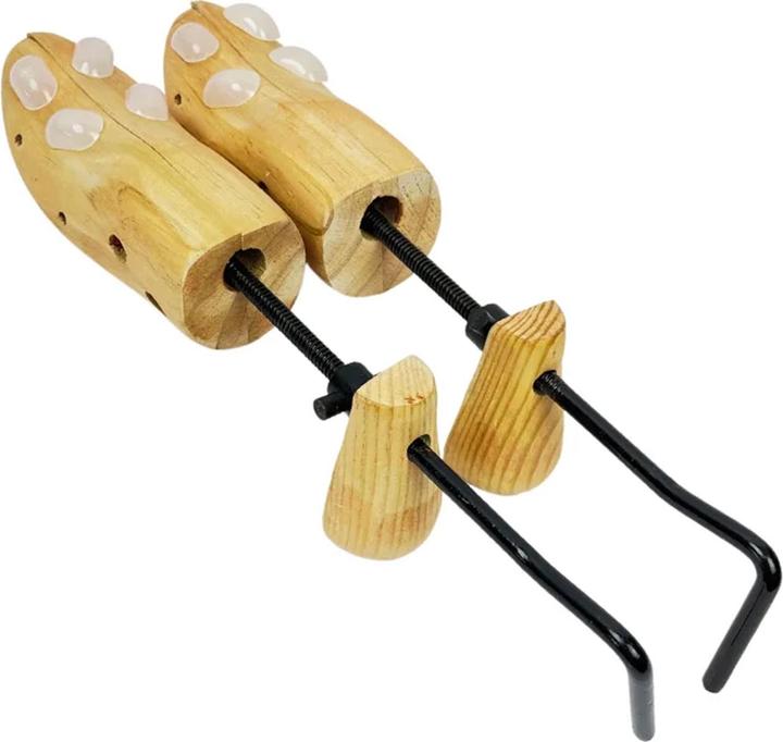 Actual product image Herzberg Home & Living 2-way shoe tree made of cedar wood with pressure point relief for women's shoes (2 x)