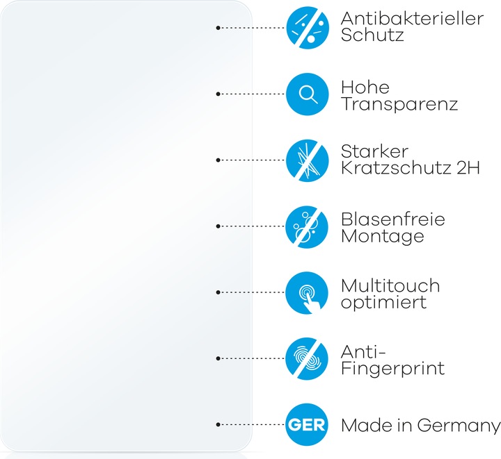 Produktbild upscreen Antibakterieller Displayschutz