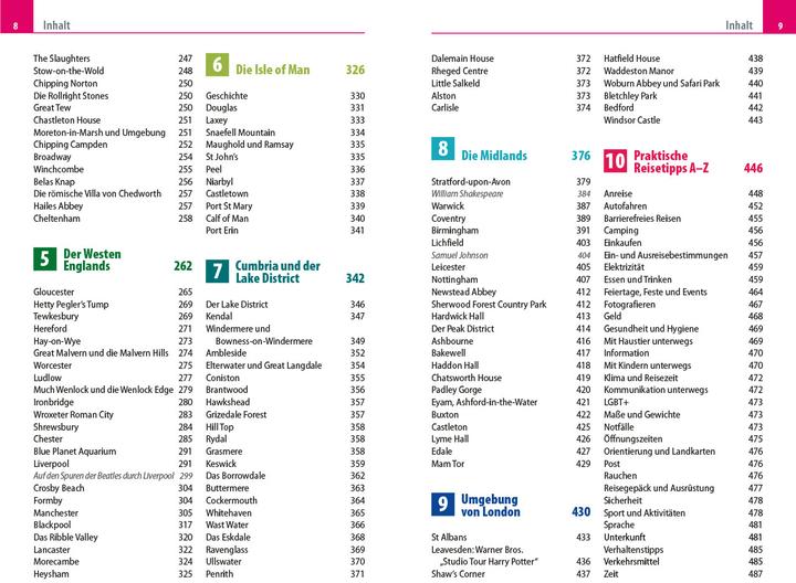 Produktbild England - Norden und Mitte (Deutsch, Anna Regeniter, Hans-Günter Semsek, 2024)