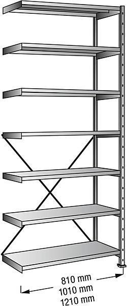 Actual product image kaiserkraft Boltless rack, galvanized, 7 shelves