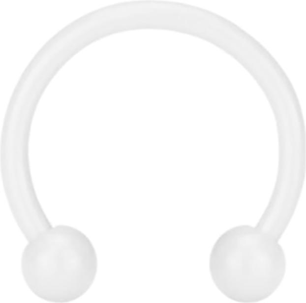 Produktbild Star Piercing Micro Circular Barbell Pure White mit Kugel (Chirurgenstahl 316L, ohne Messing)