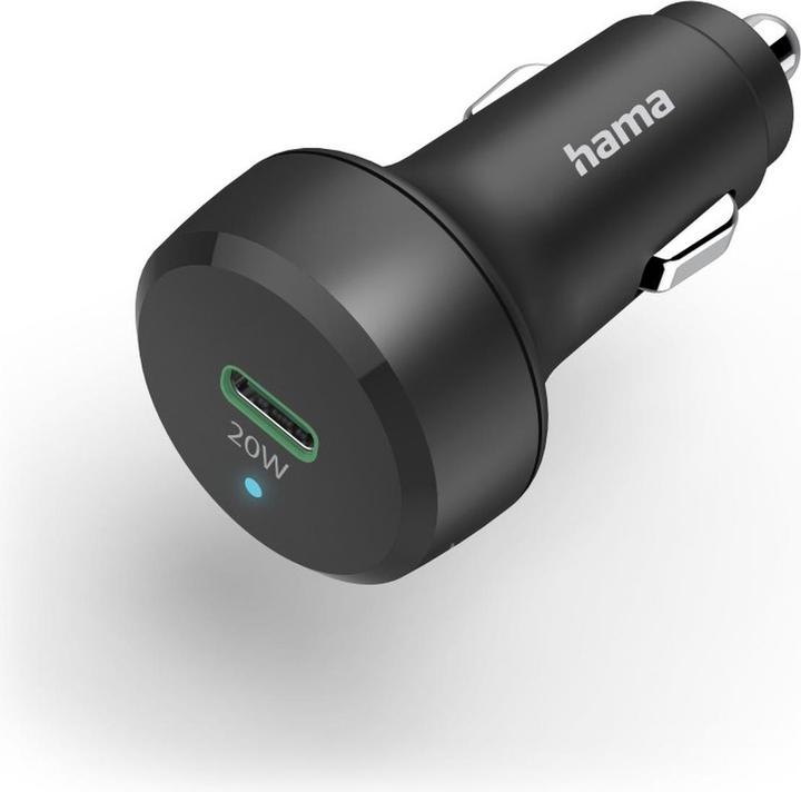 Hama Car Charger, Power Delivery (PD)/Qualcomm, 20 Watt, Black