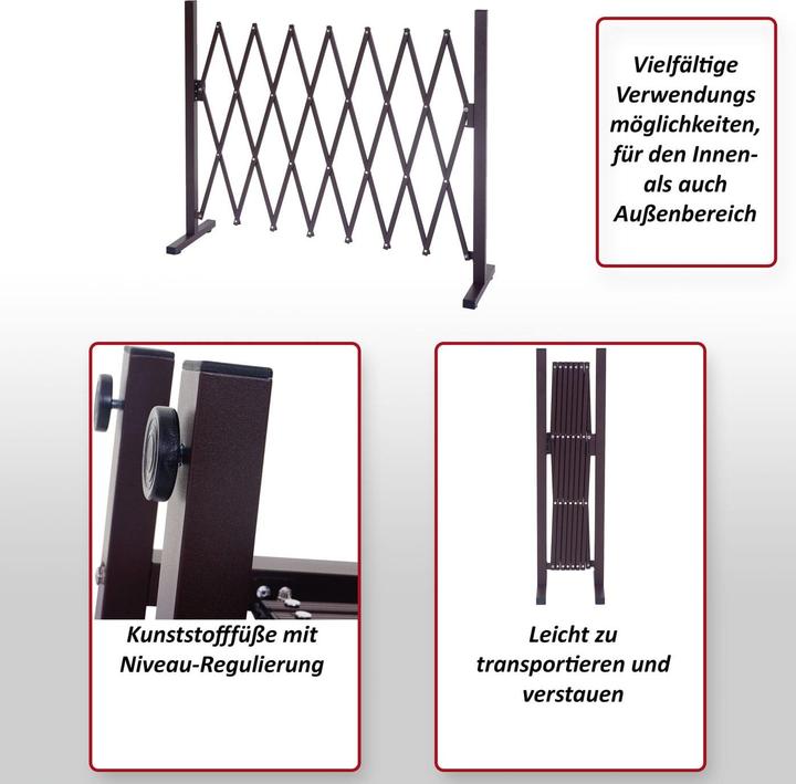 Immagine prodotto Swisshandel24 Griglia di sbarramento, traliccio a forbice, griglia telescopica per la protezione degli animali (28 cm)