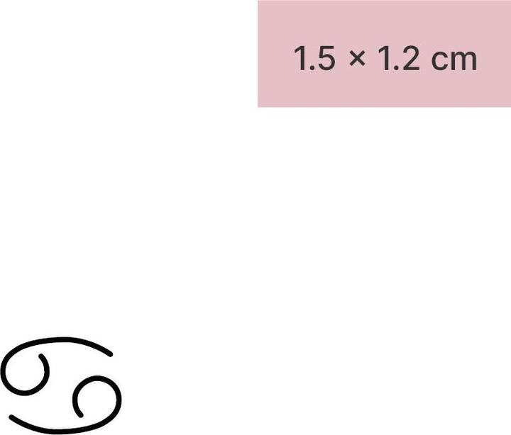 minink Temporary tattoo - zodiac sign Cancer