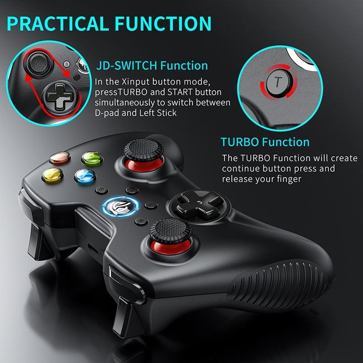 Produktbild EasySMX Kc-8236-bla (Steam Machine, PS3, PC, Switch, Android)