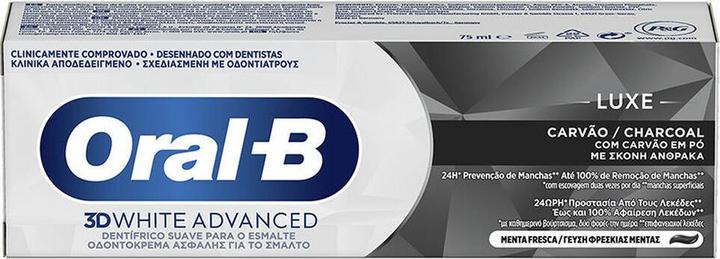 Oral-B 3d White Advanced Charcoal Toothpaste Frischer Minzgeschmack Tube 75 Ml (75 ml)