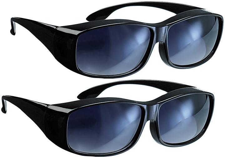 Pearl Set of 2 cover sunglasses "Day Vision" for spectacle wearers