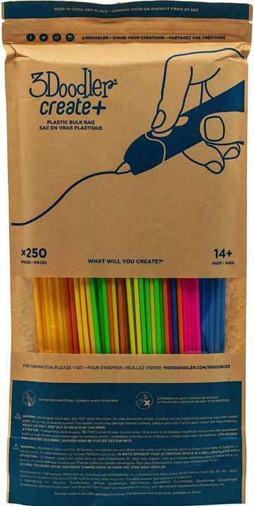 Produktbild 3Doodler Filament Create+ & Pro+ 250 PLA/"Neon Sunset Mix/" (PLA, 3 mm)